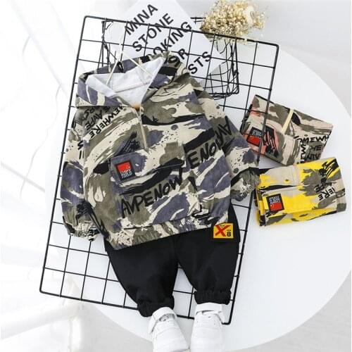 Children Clothes Spring Autumn Baby Boy Girls Camouflage Hoodies Pants 2Pcs/sets Outfit Kids Fashion Toddler Casual Tracksuit