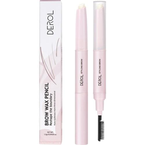 Eyebrow Gel Brows Wax Pencil Double Head Waterproof Long-Lasting Wild Brow Styling Soap Eye Brow Shaping Brush Womens Cosmetics