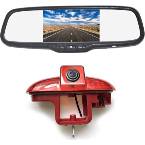Vardsafe | Brake Light Reverse Camera + Clip-on Rear Mirror Monitor for Renault Trafic / Vauxhall Vivaro / Opel Combo 2001-2014