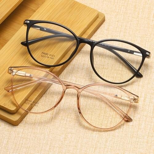 Round Glasses Frame Woman Men Glasses Retro Myopia Optical Frames Metal Clear Lenses Black Gold Eyeglasses Oculos 8123