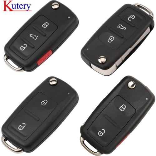 Kutery 2/3/4 Buttons Remote Car Key Shell Cover Case For VW Volkswagen Golf Jetta Tiguan Polo Sagitar MK6 CC SEAT Skoda Octavia