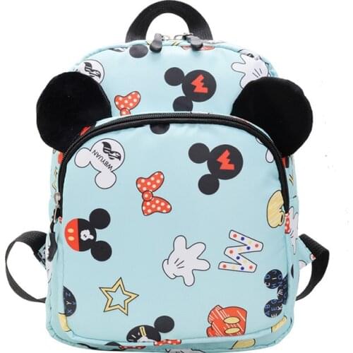 Cute Cartoon Backpack Childrens School Bag Students 1-3 Years Disney Printed Backpack Kindergarten Kids Boys Girls Backpack