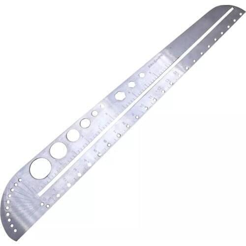 Multifunctional Stainless Steel Angle Protractor Ruler Degree Measuring Tool