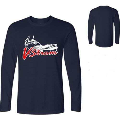 Male Long Sleeve T Shirt Hombre Teeshirts Mens Tshirts Suzuki V-Strom DL 650 Motorsport Team T-Shirt Jogger Workout Tops Brand