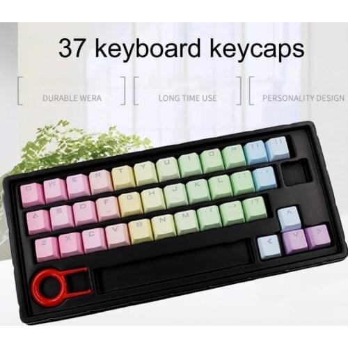 37 Key Colorful Office Backlit Keycap Set PBT Switches Gaming Practical Replacement Computer Accessory Mechanical Keyboard