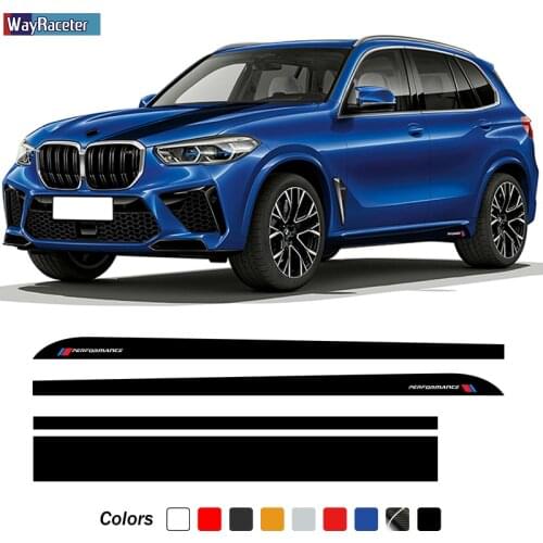 M Performance Door Side Stripes Skirt Sticker Car Hood Engine Cover Decal For BMW X5 F15 F85 M G05 E70 Accessories