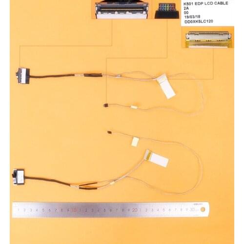 New Laptop Cable For ASUS K501 K501LX K501LB A501L V505LB K501L B5200 PN:DD0XK51C120 Replacement Repair Notebook LCD LVDS CABLE