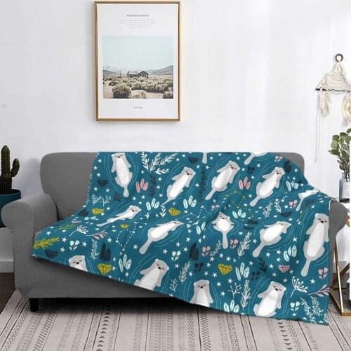 Cute Otters Throw Blanket Electric Blanket Picnic Blanket Plaids And Bedspreads 200X220 Baby Blankets Newborn Gardening