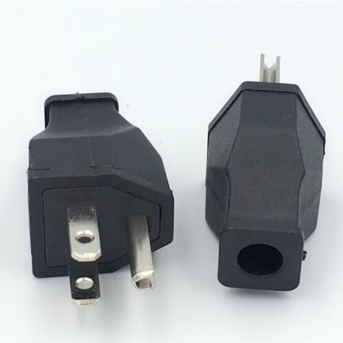 Wholesale Black CE Copper America L5-15P 3 pins Elcectrical Socket Connector AC 125V 15A US Power cord cable online power Plug
