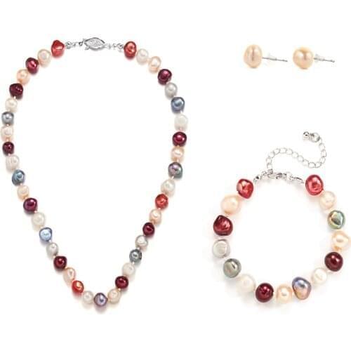 Handmade Candy Color Pearl Necklace For Women Wedding Jewelry Fashion Creative Choker Necklace Girls Party Ornament Jewelry