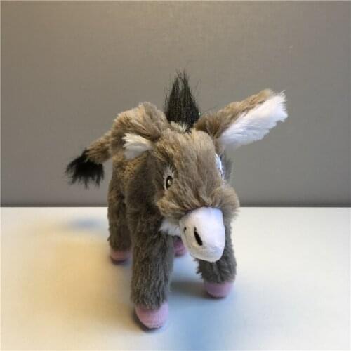 Animal Cartoon Donkey Plush Toy Cute Moke Soft Stuffed Doll Kids Gift 15cm