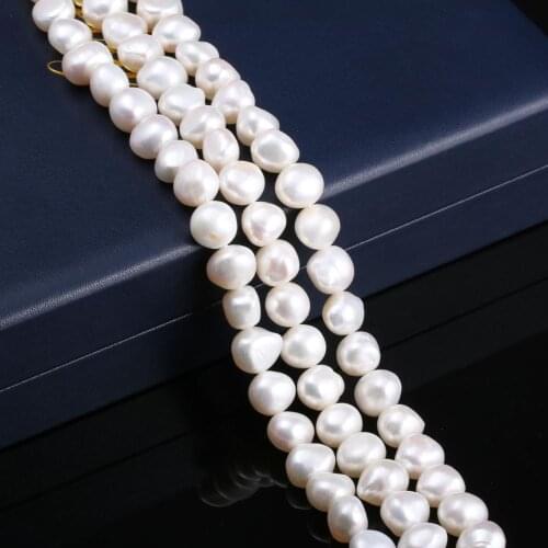 Freshwater Pearl Loose Irregular White Beads 11-12 Mm For DIY Bracelet Earring Necklace Sewing Craft Jewelry Accessory
