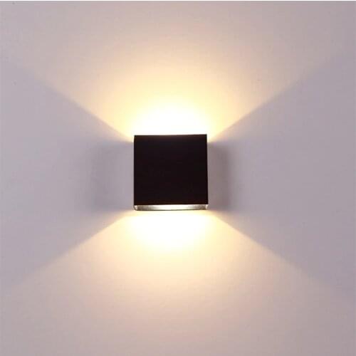 Dimmable 6W Wall Lamp Living Room LED Luminaire Aisle Wall Sconce Bedroom LED Wall Lights White/Black Color
