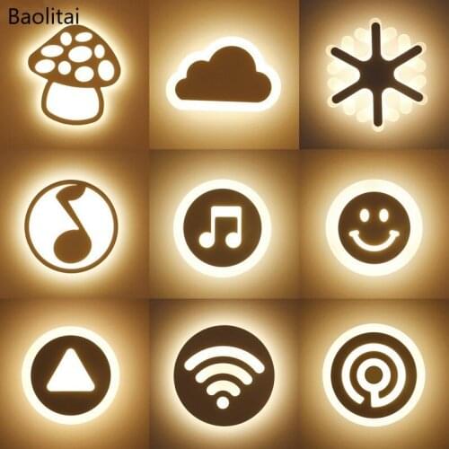 Modern Simplicity Led Wall Lamp Acrylic Childrens Room Bedroom Bedside Living Room Aisle Creative Wall Light