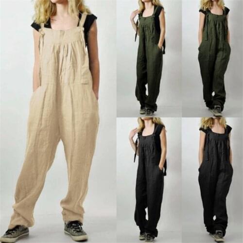 Loose Maternity Strap Pant Suspenders Trousers 2020 Linen Pregnant Women Overalls Jumpsuits Pregnancy Rompers Clothing Plus Size