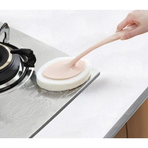TCHY Hand-held Kitchen Sponge Cleaning Brush Window Cleaner Bathroom Tile Floor Basin Brush for Washing Kitchen Accessories