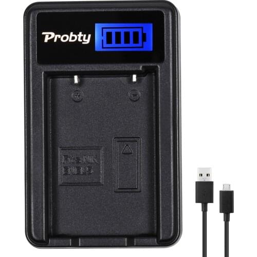 PROBTY EN-EL5 ENEL5 EN EL5 LCD USB Camera Charger for Nikon Coolpix P80 P100 P500 P510 P5000 P5100 3700 4200 5200 7900 battery