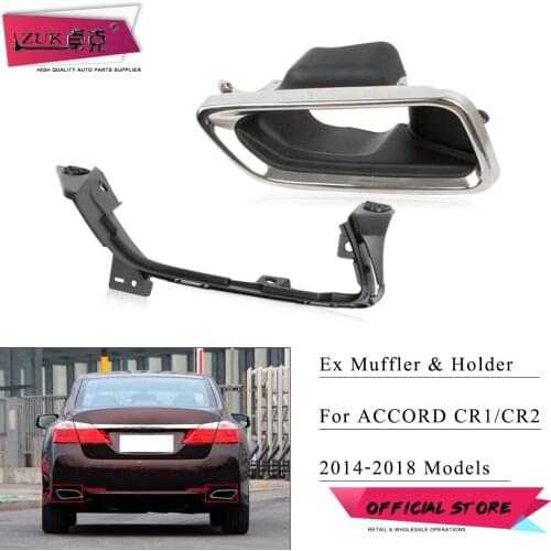ZUK Muffler Exhaust Pipe End Finisher Tailpipe & Holder Bracket For HONDA For ACCORD 2014 2015 2016 2017 2018 2.0L 2.4L V6 3.0L