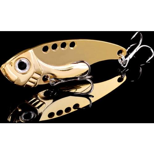 1Pcs Metal Vib 3/7/10/15g Blade Lure Sinking Vibration Baits Artificial Vibe for Bass Pike Perch Fishing Silver Gold 4 Colors