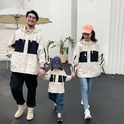 2021 Coat Parent-child Outfit For a Family of Three or Four Mother-child and Daughter Loose Family Jacket Family Matching Outfit