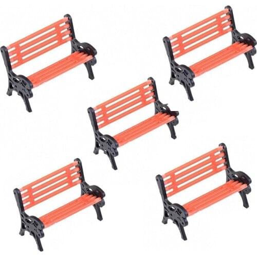 5 pcs/pack 1:150 Scale N Gauge Model Railway Platform Seats Benches Station U7L5