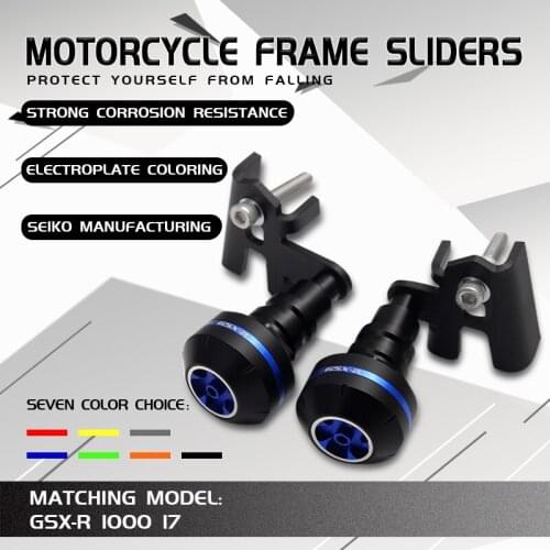 Motorcycle CNC Aluminum Falling Protection Frame Sliders Crash Protector For GSXR1000 GSXR 1000 GSX-R1000 2017 2018 17 18