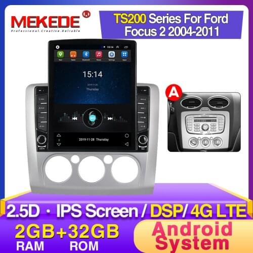 Android Tesla Style Car GPS Multimedia Player Radio for Ford Focus EXI MT 2 3 Mk2 2004 2005 2006 2007 2008 2009-2011 Navigation