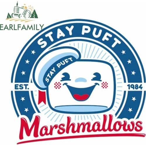 EARLFAMILY 13cm x 12.3cm Anime Car Stickers for Stay Puft Marshmallows Graphics Decals JDM ATV VAN Waterproof Car Assessoires