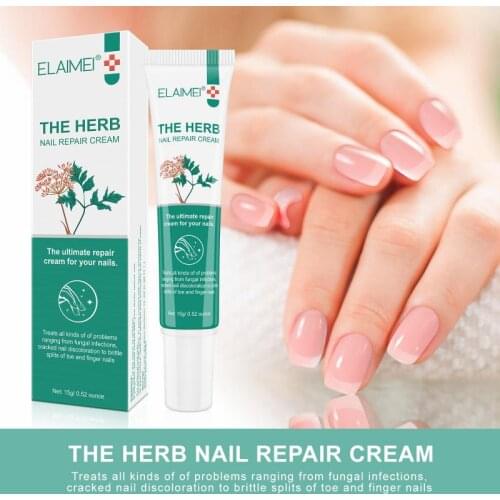 ELAIMEI 15g Nail Care Cream Nail Repair Cream Onychomycosis Nutrition Herbal Ingredients Nail Treatments Nail Art Manicure
