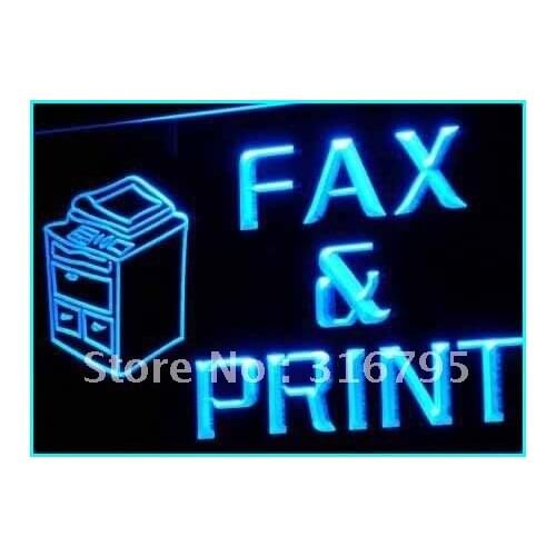 I262 OPEN Fax & Print Stationery Shop LED Neon Light Light Signs On/Off Switch 20+ Colors 5 Sizes