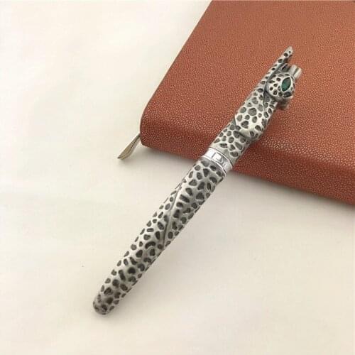 JINHAO metal fountain pen High quality elegant stainless steel ink pens Office Supplies Student Writing Gift 005