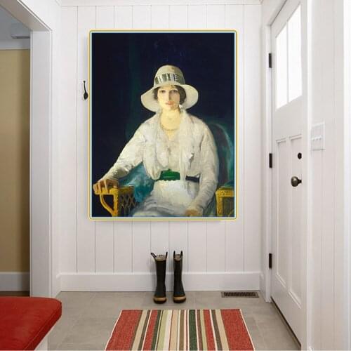 Citon George Bellows《Florence Davey》Canvas Art Oil Print Painting Artwork Poster Picture Modern Wall Decor Home Decoration
