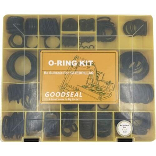 Excavator O-ring Kit For Caterpillar CAT 32Sizes 510PCS NBR90 Durometer Nitril 90 Shore Rubber Sealing O Ring Assortment Kit Box
