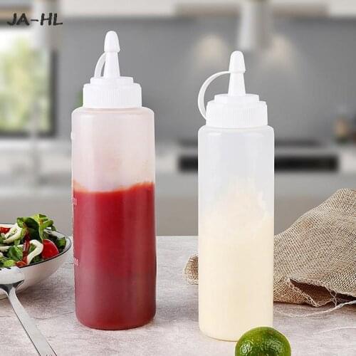 Hot! 4PCS Squeeze Squirt Condiment Bottles Salad Sauce Dispenser Ketchup Cruet