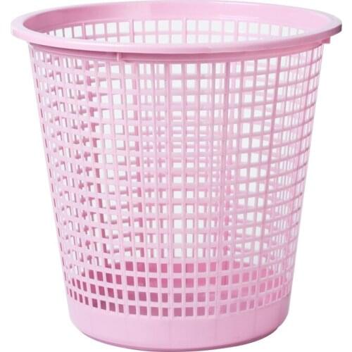 Small Trash Can Hollow Trash Bin Paper Basket Garbage Storage Can Kitchen Living Room Office Dustbin Without Lid Garbage Bin