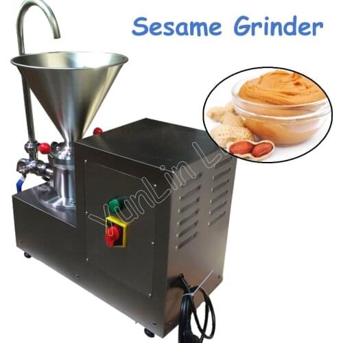 50kg Peanut Butter Machine 220v Sesame Processing Machine 2.2KW Split Small Stainless Steel Colloid Mill Refiner Frinding JMS60