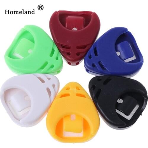 Guitar Picks parts 5pcs Guitar Accessories Plectrum Heart Shaped Pick Holder Box Musical dropshipping
