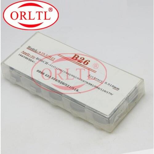 ORLTL B26 Shims Injector Gaskets Kit Size:1.56--1.60mm Nozzle Needle Valve Lift Adjusting Washers Diesel Injector Gasket