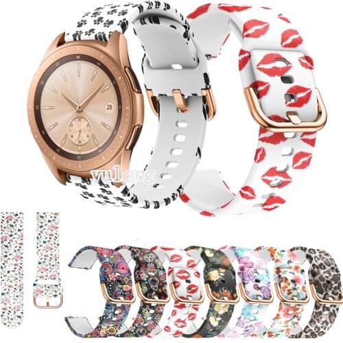 Camo Soft Silicone Watch Strap Band For Samsung Galaxy Watch 42mm Smart Watch Replacement Colorful Wrist band for Watch3 41mm
