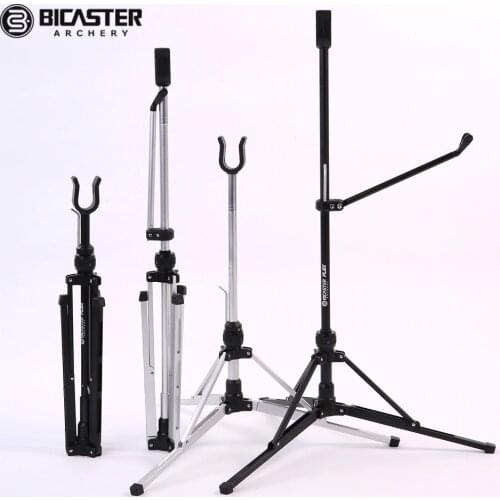 Bicaster Stainless Steel Heavy Duty Bow Stand Automatic Foldable for Recurve Bow Longbow Takedown Bow