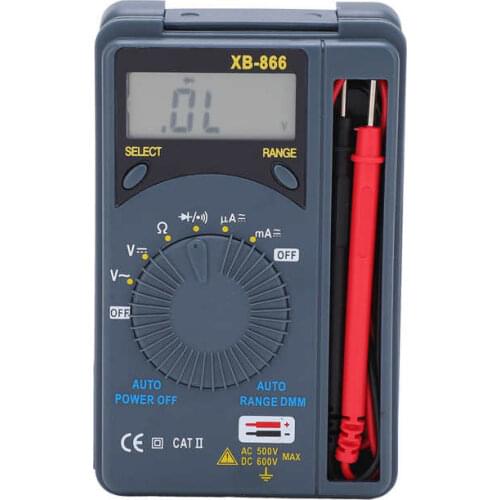 Voltage Tester Pocket Multimeter with Bracket for Measuring Voltage Resistance Current for Automotive