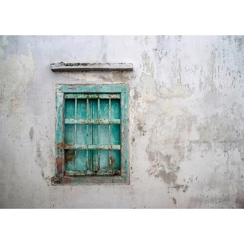 Cement Wall Window Photo Backgrounds Vinyl Cloth Studio Backdrop Photography Props for Baby Children Portrait Pets Photoshoot