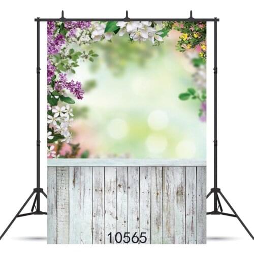 Vinyl Photography Background Spring Flowers White Floor For Wedding Child Baby Shower New Born Backdrop Photo Studio Photocall