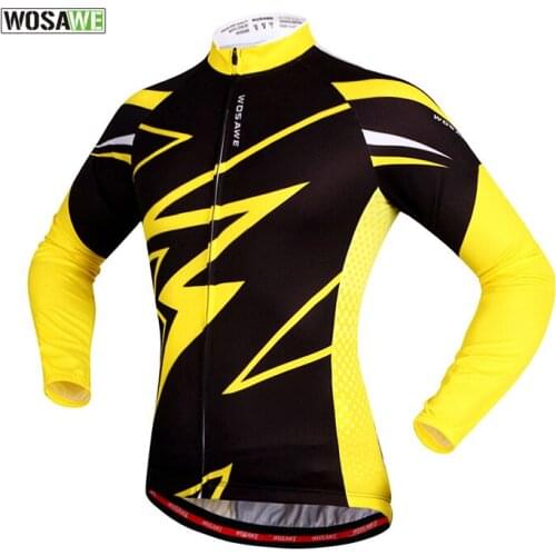 WOSAWE Long Sleeved Cycling Motorbike Jersey Men Women Anti-Sweat UV Protection MTB Road Bike Shirts Motorcycle Tops Jackets
