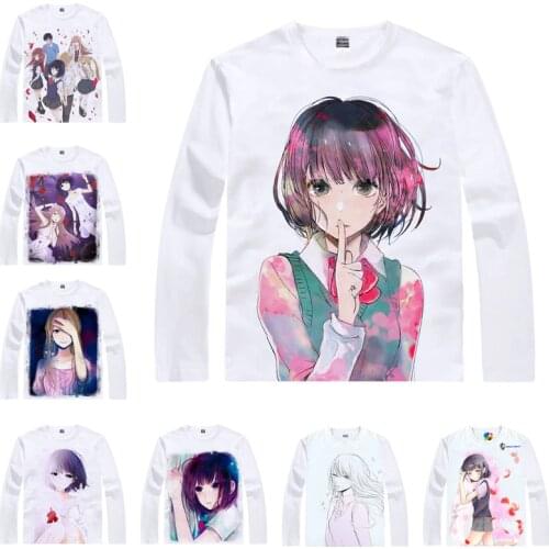 Coolprint Japanese Anime Shirt Scums Wish T-Shirts Multi-style Long Sleeve Hanabi Yasuraoka Kuzu No Honkai Cosplay Kawaii Gift