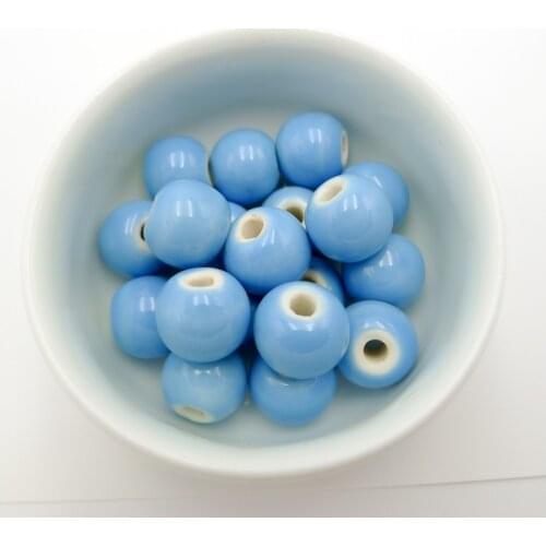 12# 40pcs Sphere Ceramic Beads Wholesale For Necklace Making Porcelain Bead For Jewelry Making 12mm Components #A205A