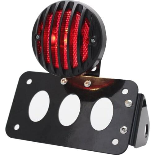 3/4 Inch Motorcycle 12V LED Brake Tail Light License Plate Bracket Tail Light for Sportster Bobber Nightster Sportster