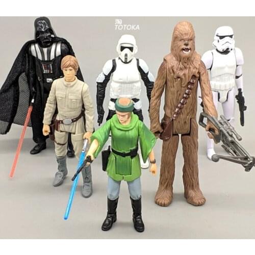 3.75 Inch Star Wars Figure Toy Black Warrior Clone Soldier Storm Soldier White Soldier Skywalker Luke Figure Model