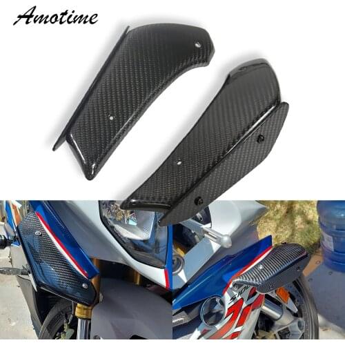 Motorcycle Accessories Fairing Panel Cover Case DOWNFORCE SPOILERS For BMW S1000RR 2010-2018 HP4 Carbon Fiber