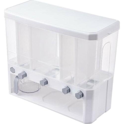 HOT SALE Large 5 In1 Countertop Rice Bucket Grain Dispenser Dry Food Storage Container